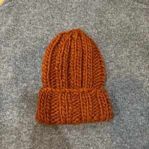 Chunky Knit Orange Beanie